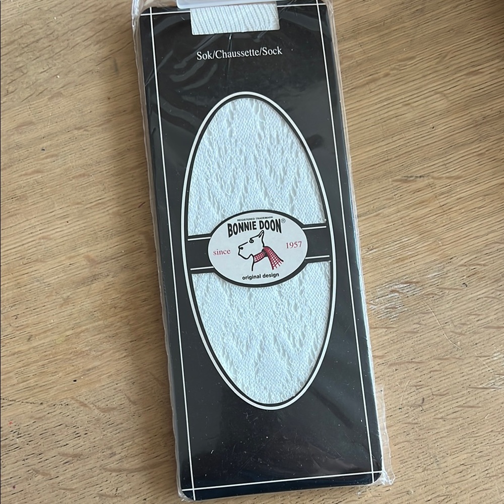 White Quilted Vintage Hosiery Socks from 90’s